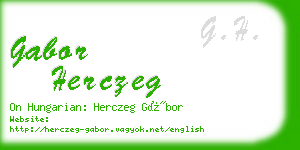 gabor herczeg business card